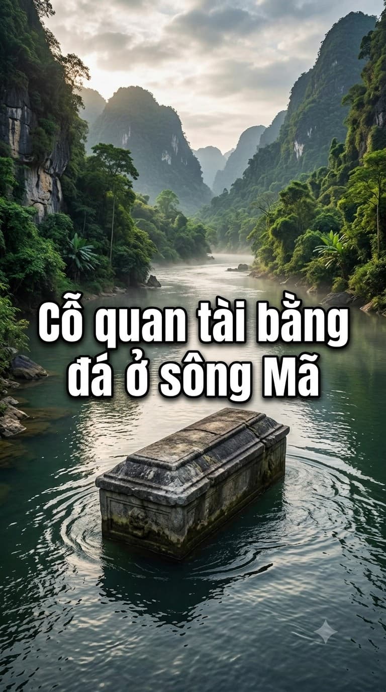 Cỗ quan tài bằng đá ở sông Mã